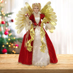 Christmas Time 32-In. Music, Lights, and Motion Christmas Angel Figurine | Animated Indoor Holiday Home Decor | CT-ANGL032-1RD