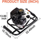 pumplus gas powered 52cc post hole digger 4“+ 6"+8" earth auger drill bits for fence and planting