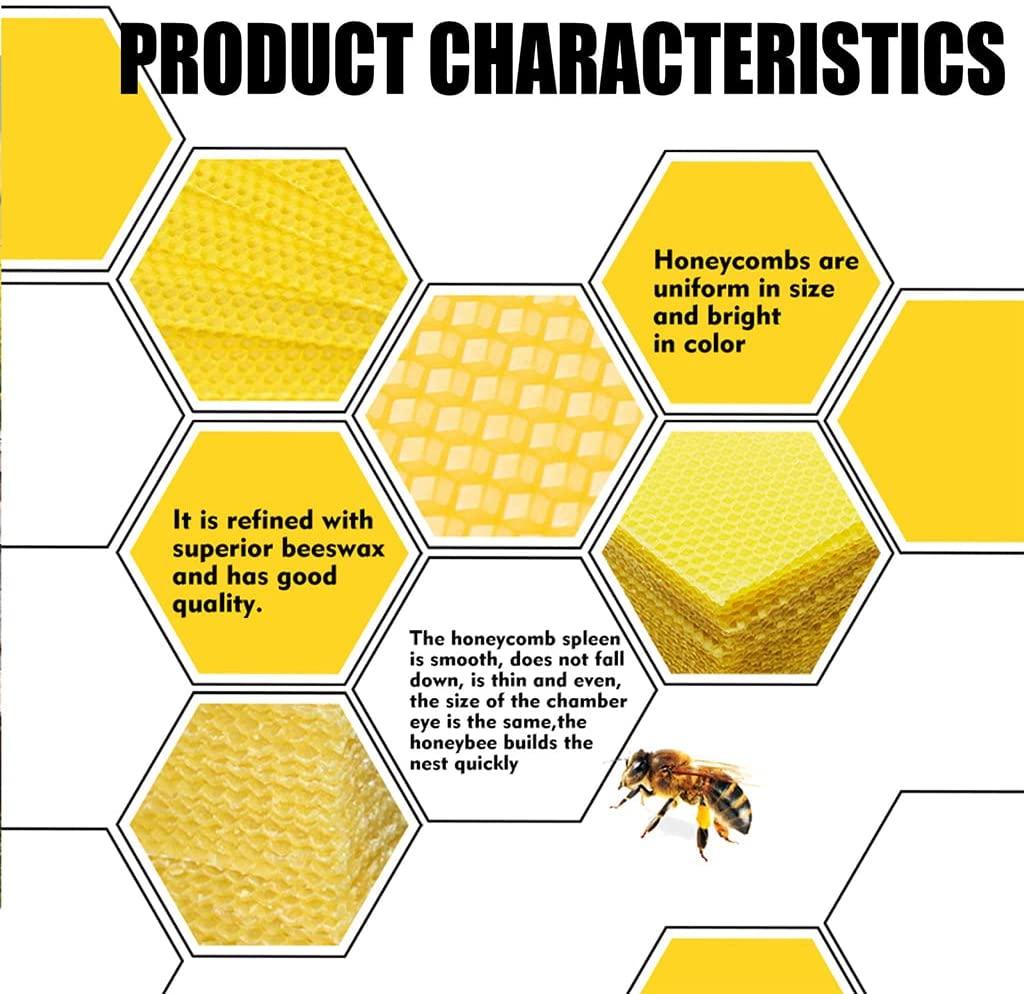 chuiouy bee keeping tools natural beeswax sheets beekeepers supply beekeeping accessory beehive foundation for candle making bee hives and supplies starter for beginners 30 pieces