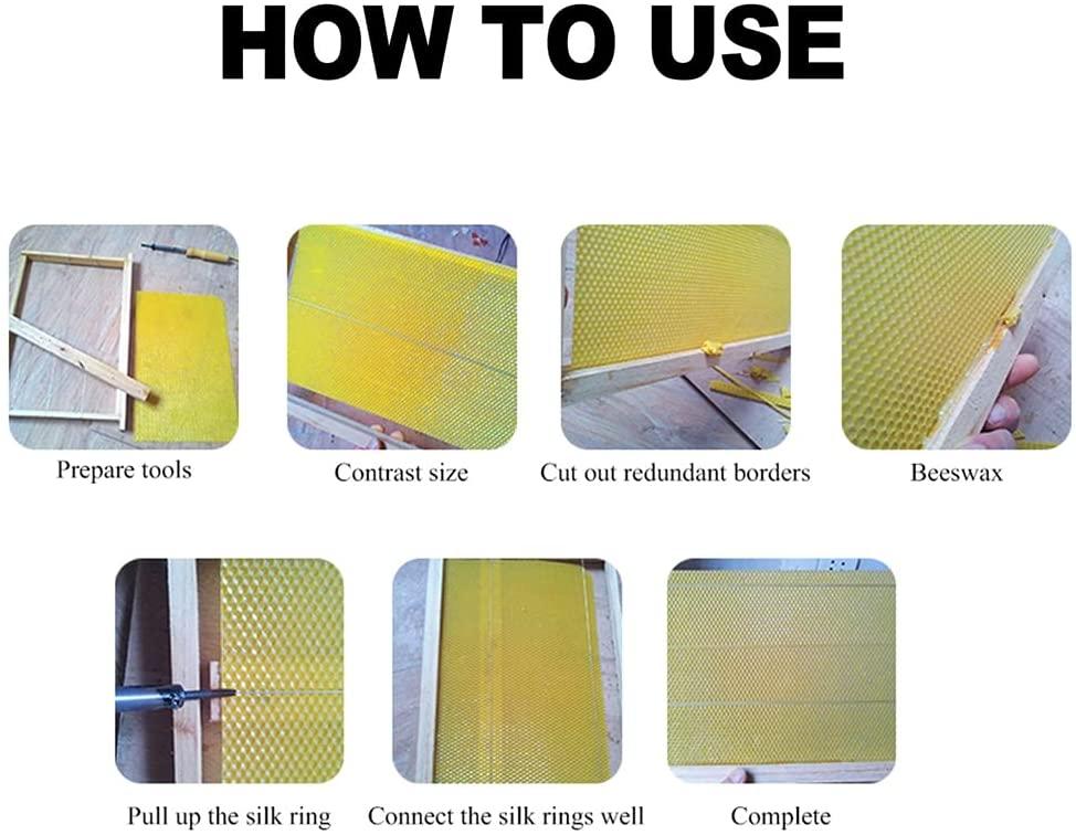 unknows 30 pieces natural beeswax sheets beekeepers necessary bee honey sheets beekeeping utility accessories beehive foundation bee hives and supplies starter for beginners 30 pieces