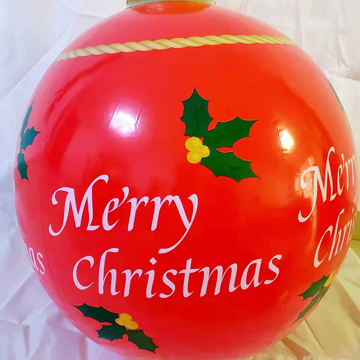 Christmas Decorations 23.6Inch Christmas Inflatable Ball/Christmas PVC Inflatable Decorated Ball Giant/Christmas Tree Decorations,Christmas Inflatables Outdoor Decorations (J#1)
