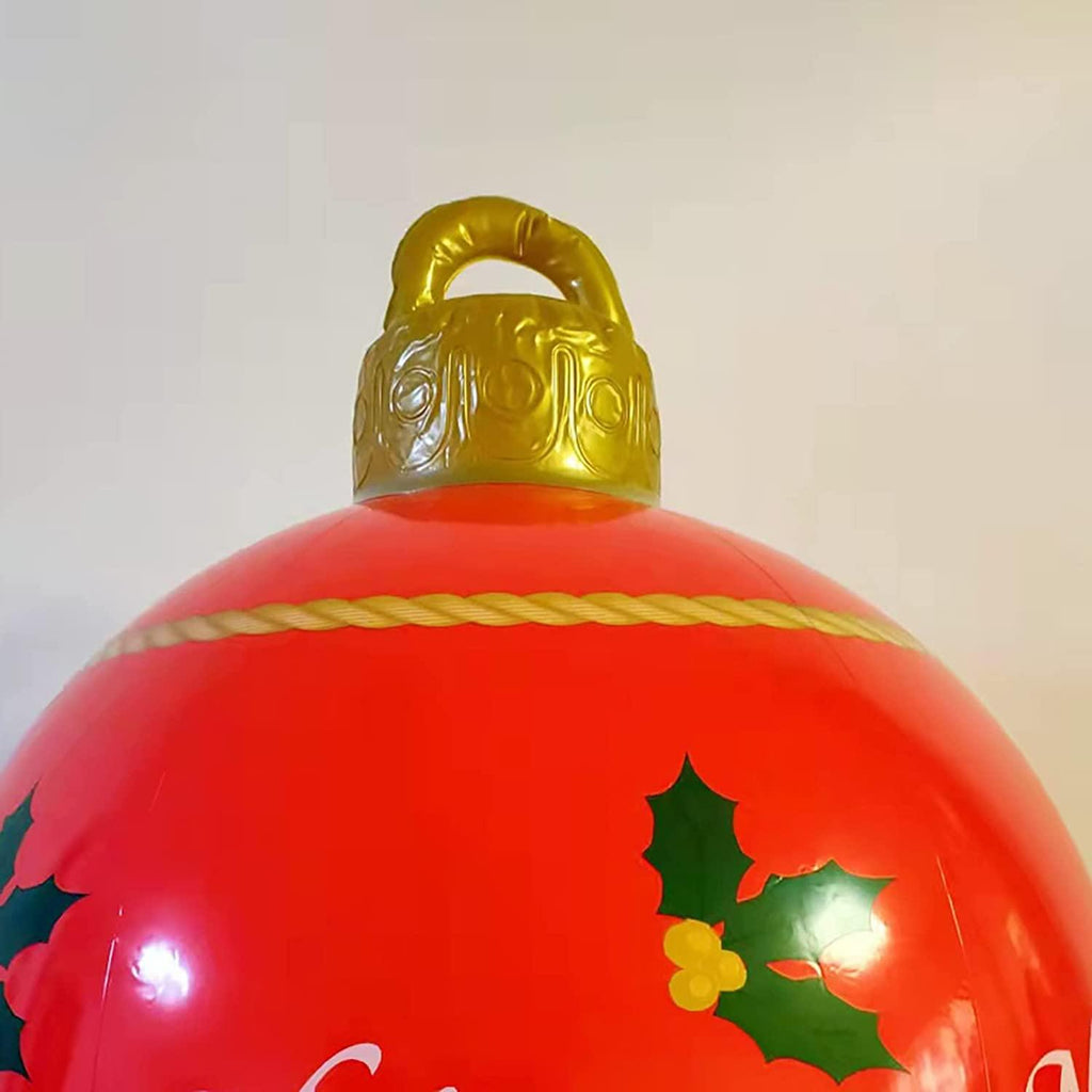 Christmas Decorations 23.6Inch Christmas Inflatable Ball/Christmas PVC Inflatable Decorated Ball Giant/Christmas Tree Decorations,Christmas Inflatables Outdoor Decorations (J#1)