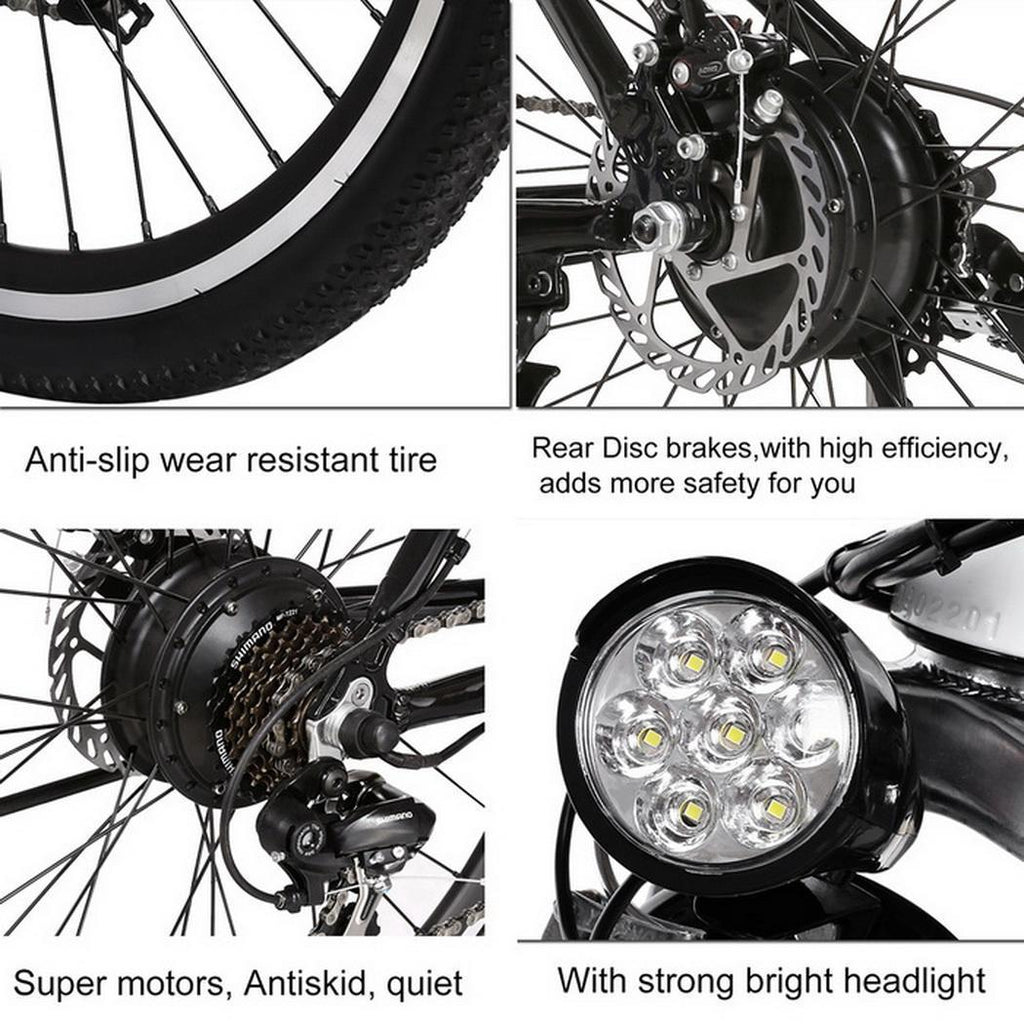 25inch 21 Speed 36V Electric Mountain Bicycle for Adults with Removable Lithium-ion Battery Integrated Mens Electric Bike, With LED Handlebar Display, LED Headlight
