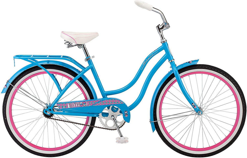 Schwinn BayCruiser Bike, Featuring Steel Step-Through Frame and Single-Speed Drivetrain with Full Wrap Fenders, 24-Inch Wheels