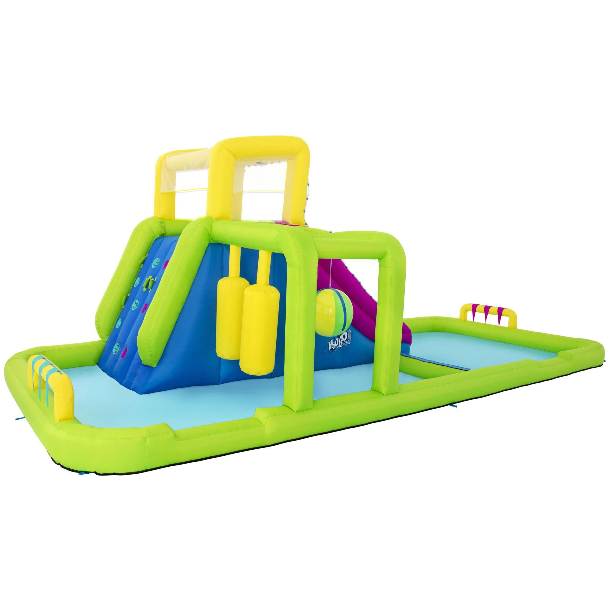 H2OGO!  H2OGO! Splash Course Kids Inflatable Backyard Outdoor Mega Obstacle Course Water Park Relay Race Game Included with Air