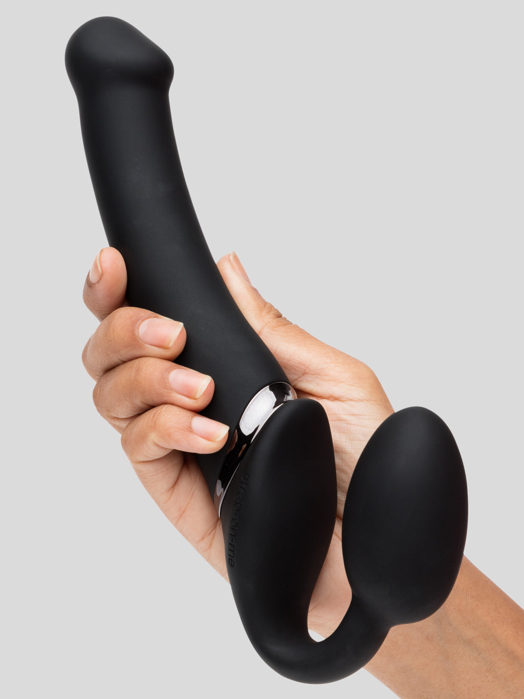 Strap-On-Me Remote Control Vibrating Strapless Strap-On, Black