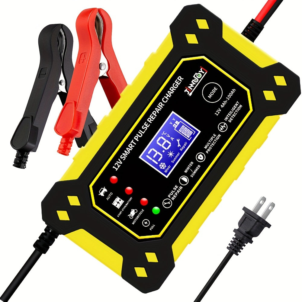 6A 12V Digital Car Battery Charger Fully Automatic Repair CharFor Car Motorcycle SUV Stea Battery Charger Car Accessories