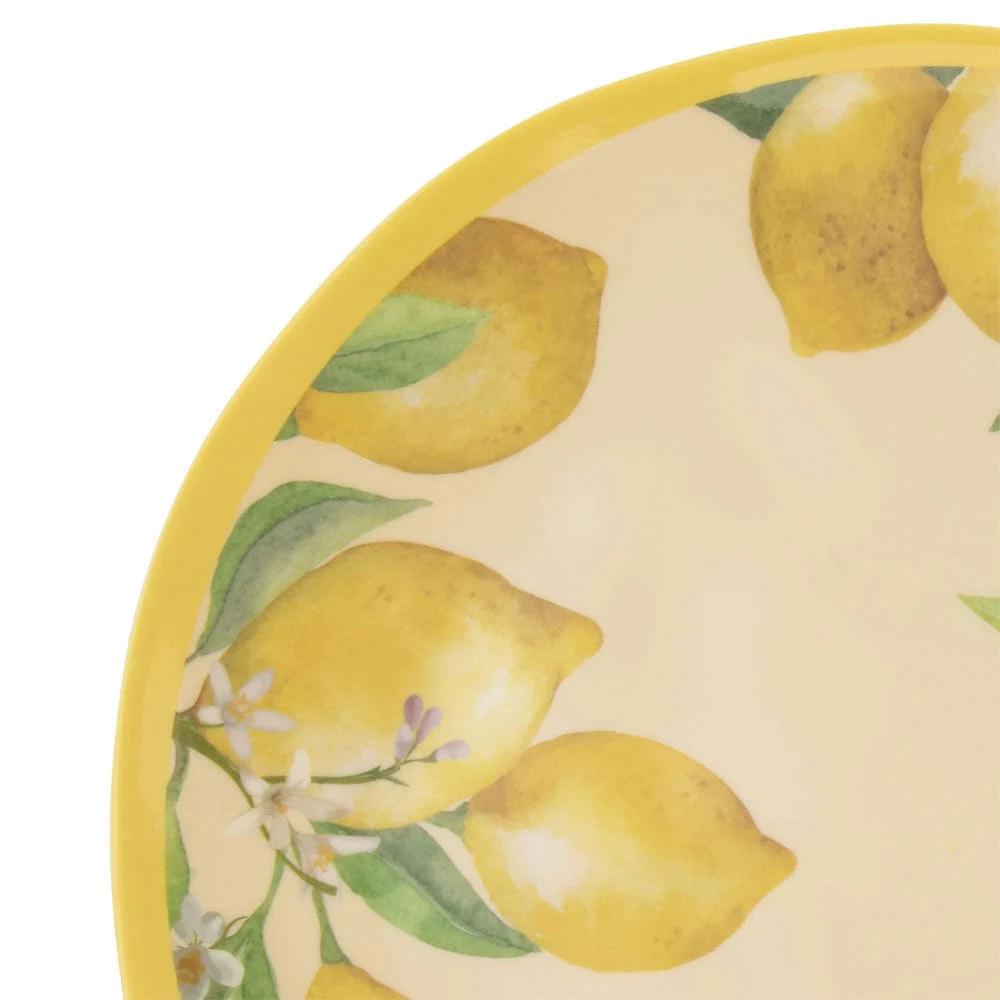 Lemons Set of 4 Outdoor Melamine Dinner Plates