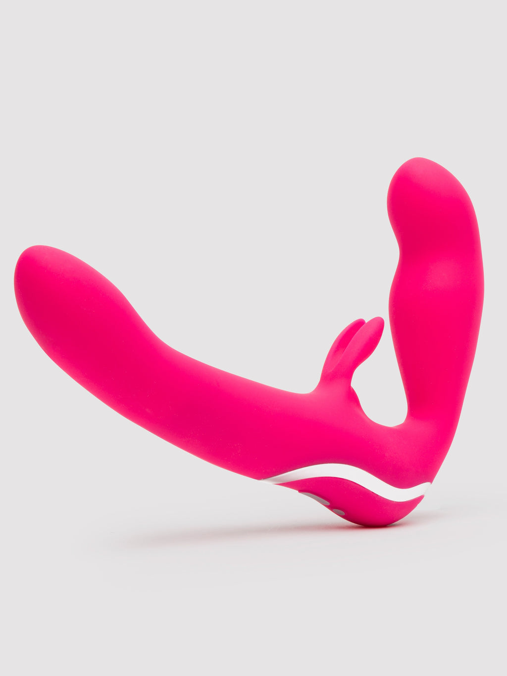 Happy Rabbit Rechargeable Vibrating Strapless Strap-On, Pink