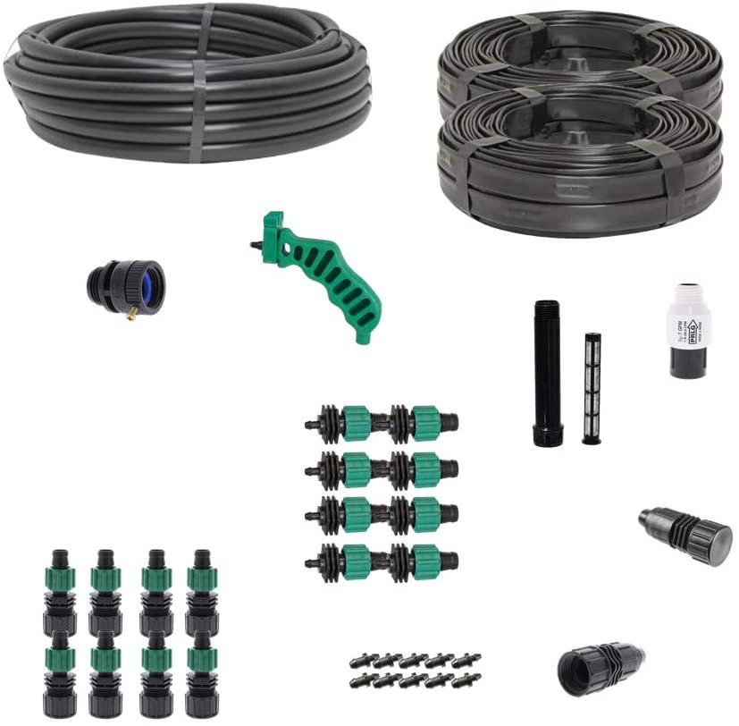 drip tape irrigation kit for row crops &amp; gardens deluxe size