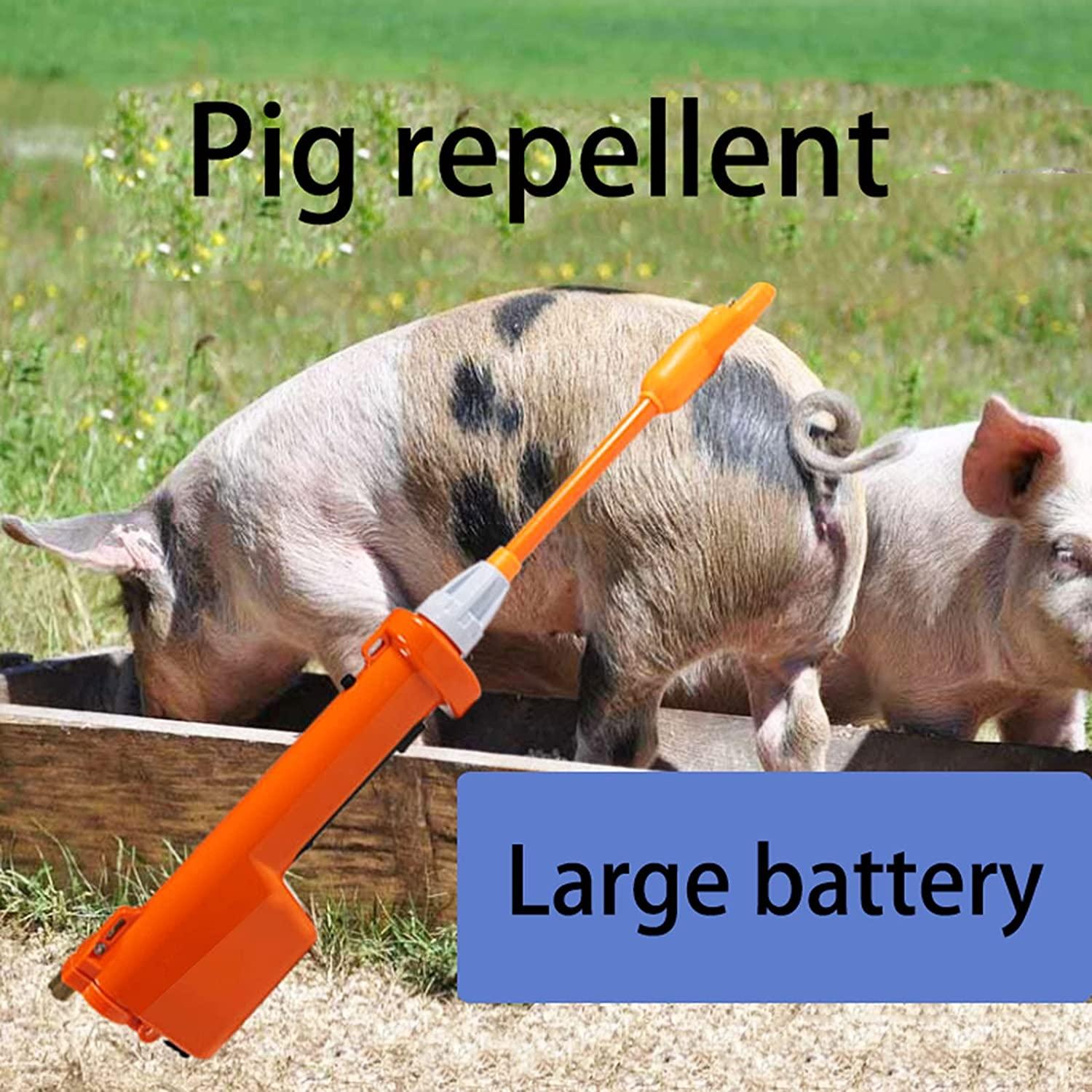 houbyu electric prod hot shock safety shocker hand wand set with rechargeable battery, rechargeable animal livestock prod for cow pig cattle goats and big dog