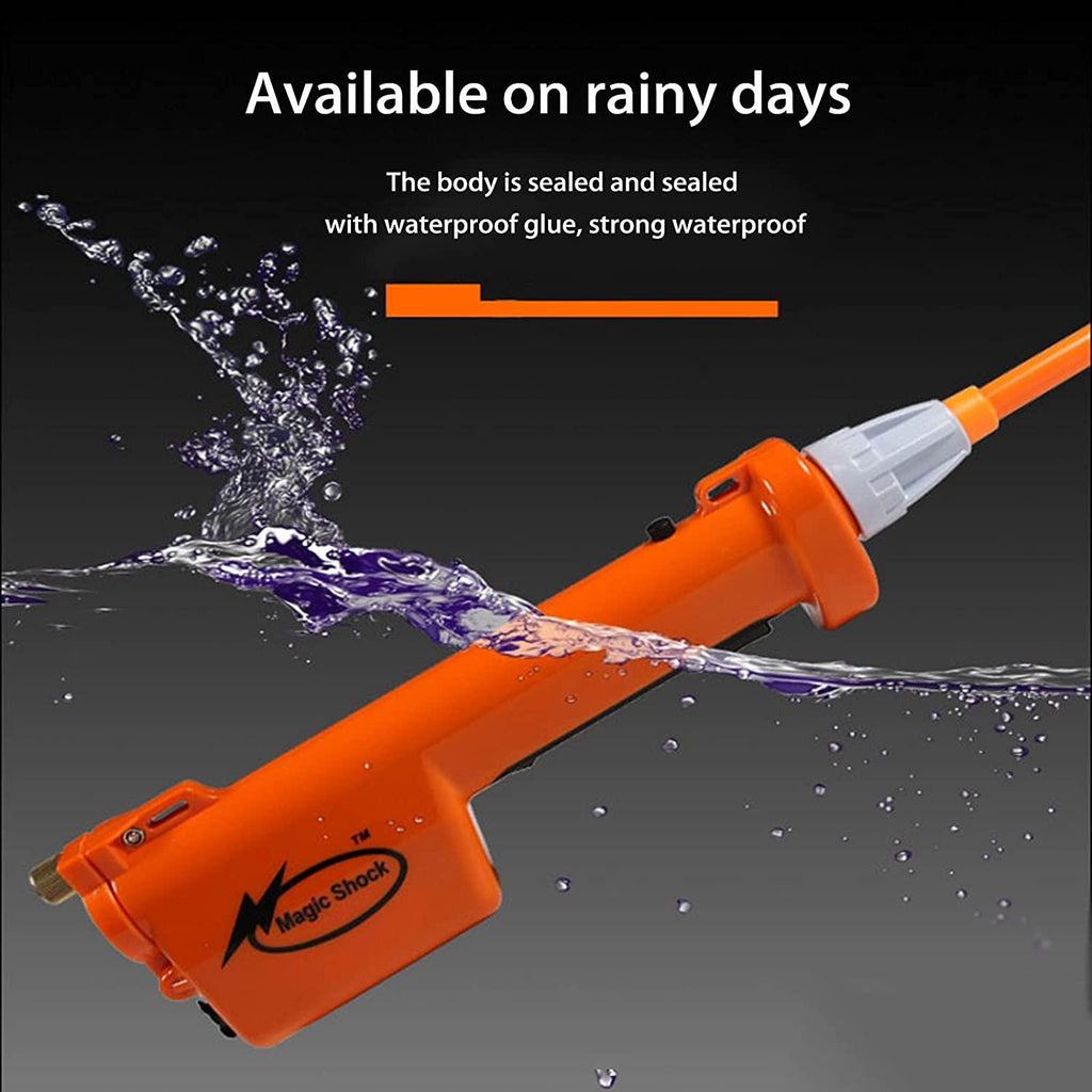 houbyu electric prod hot shock safety shocker hand wand set with rechargeable battery, rechargeable animal livestock prod for cow pig cattle goats and big dog