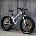 CHICAI Adult 26-inch Mountain Cross-Country High-Carbon Steel Beach Snow Fat Bike Ultra-Wide Tire Sports Bike 21-30 Speed Low-Speed Racing Student Bike (Size : 24-Speed)