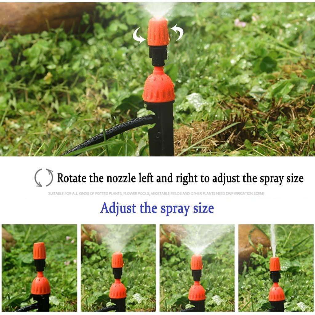BBGS Irrigation System, Garden Drip 30M Automatic Irrigation Kit Micro Sprinkler Shrub Drip Kit for Landscape, Flower Bed, Patio Plants (30pcs Nozzles)