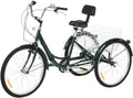 Adult Folding Tricycle 7-Speed, 26-Inch Three Wheel Cruiser Bike with Cargo Basket, Foldable Tricycle for Adults, Women, Men, Seniors Exercise Shopping【Shipping by USA】