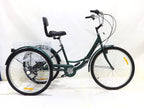 Adult Folding Tricycle 7-Speed, 26-Inch Three Wheel Cruiser Bike with Cargo Basket, Foldable Tricycle for Adults, Women, Men, Seniors Exercise Shopping【Shipping by USA】