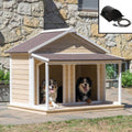 HEATED Fir Duplex Dog House For Two Dogs or 1 LarDog