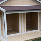 HEATED Fir Duplex Dog House For Two Dogs or 1 LarDog