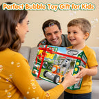 Bubble Lawn Mower for Kids,3-in-1 Bubble Machine Blower Toy Ages 3-8 Oran| Automatic Bubble Blower,10 Solution Packs,Pretend Gardening Play,Push Toy for Toddlers,Summer Outdoor Gift for Boys and Girls