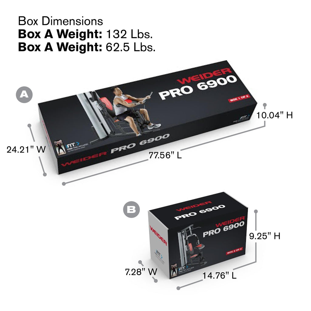 Weider Pro 6900 Home Gym System with 125 Lb. Weight Stack
