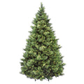 7-1/2 ft. Carolina Pine Hinged Artificial Christmas Tree with 86 Flocked Cones and 750 Clear Lights