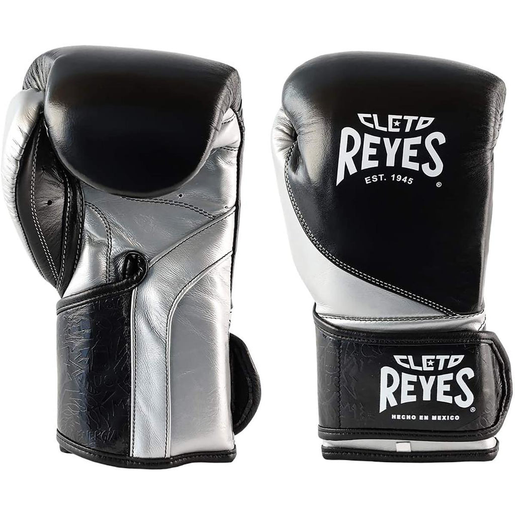 Cleto Reyes High Precision Boxing Gloves - 14 oz. - Black/Silver
