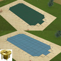 gli valuex grecian swimming pool solid safety cover w/ step, drain &amp; wood anchor