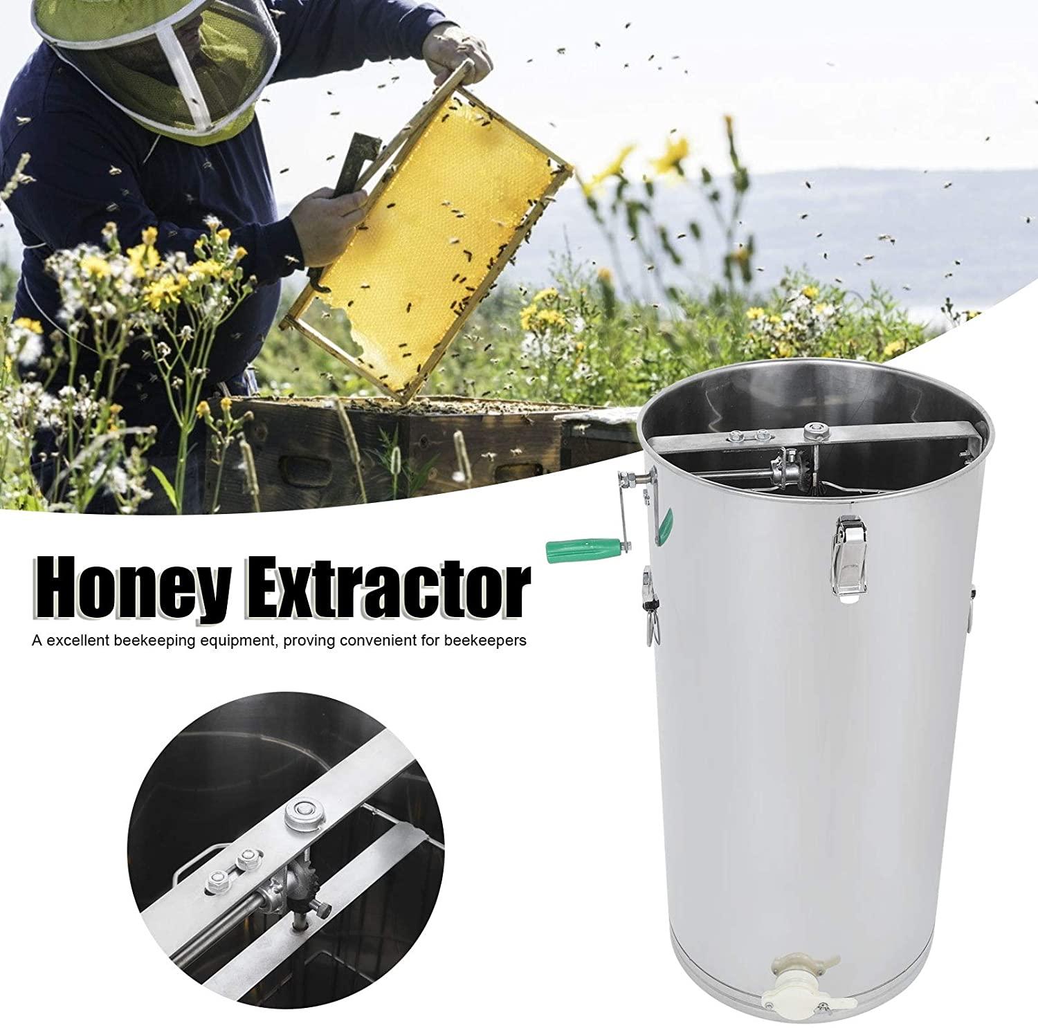 deryang honey extractor machine, stainless steel manual honey extractor separator, manual crank beekeeping equipment beekeeping supplies for beekeppers