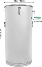 deryang honey extractor machine, stainless steel manual honey extractor separator, manual crank beekeeping equipment beekeeping supplies for beekeppers