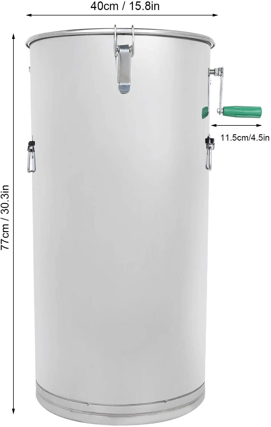deryang honey extractor machine, stainless steel manual honey extractor separator, manual crank beekeeping equipment beekeeping supplies for beekeppers