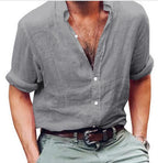 Men's Solid Color Shirt Long Sleeve