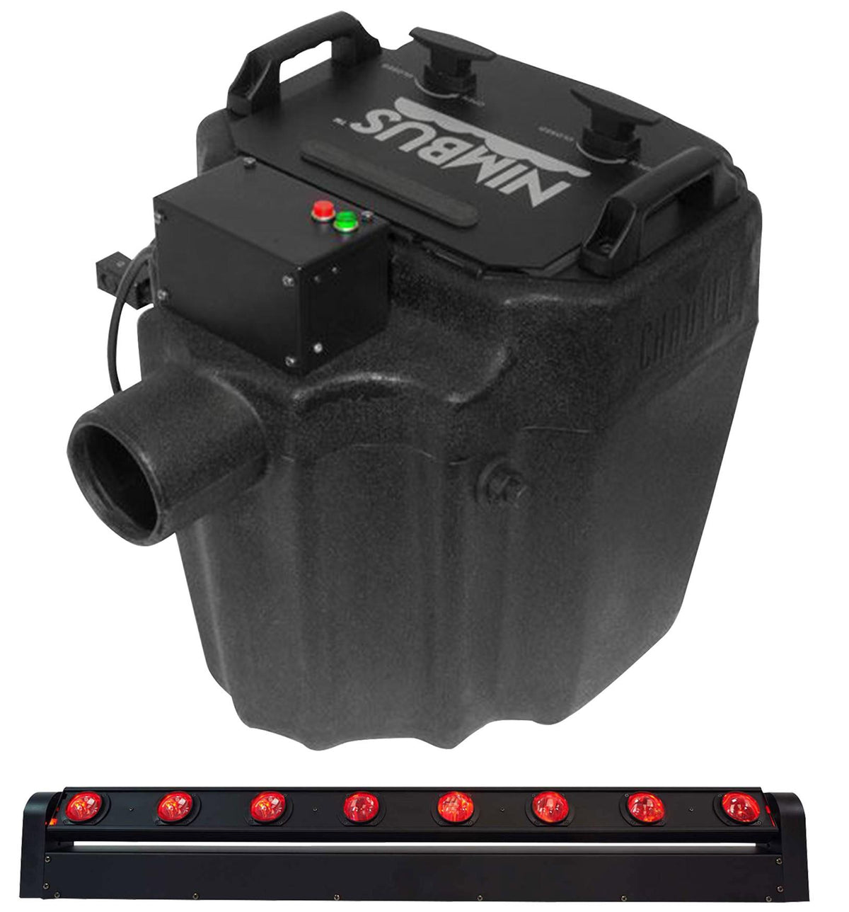 Chauvet DJ Nimbus Dry Ice Fog Machine Fogger+Motorized Moving Head Light Strip