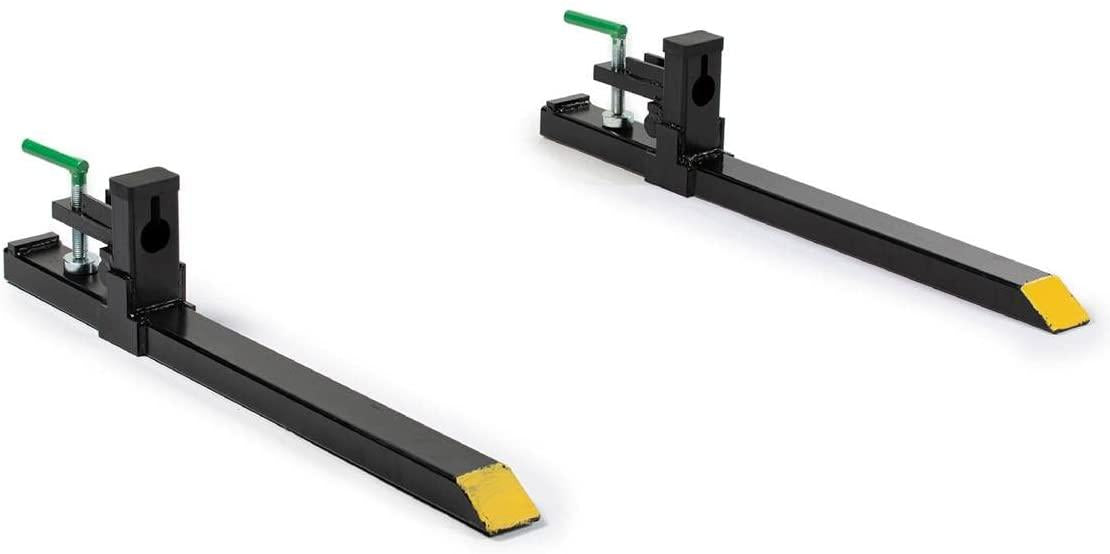 titan attachments 30" light-duty clamp-on pallet forks rate 1500 lb loader or skid steer