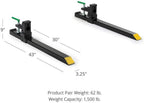 titan attachments 30" light-duty clamp-on pallet forks rate 1500 lb loader or skid steer
