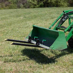 titan attachments 30" light-duty clamp-on pallet forks rate 1500 lb loader or skid steer