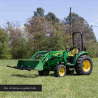 titan attachments 30" light-duty clamp-on pallet forks rate 1500 lb loader or skid steer