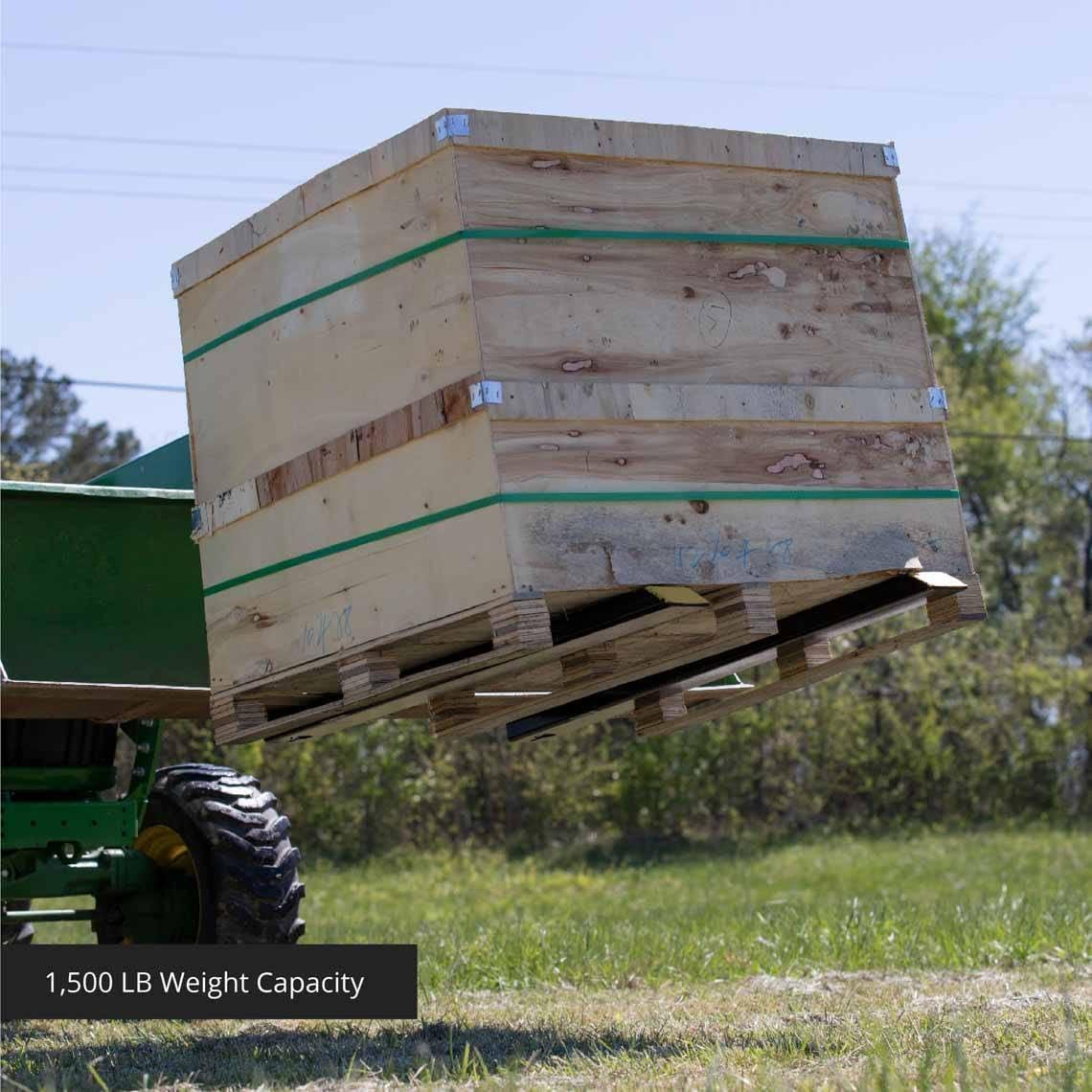 titan attachments 30" light-duty clamp-on pallet forks rate 1500 lb loader or skid steer