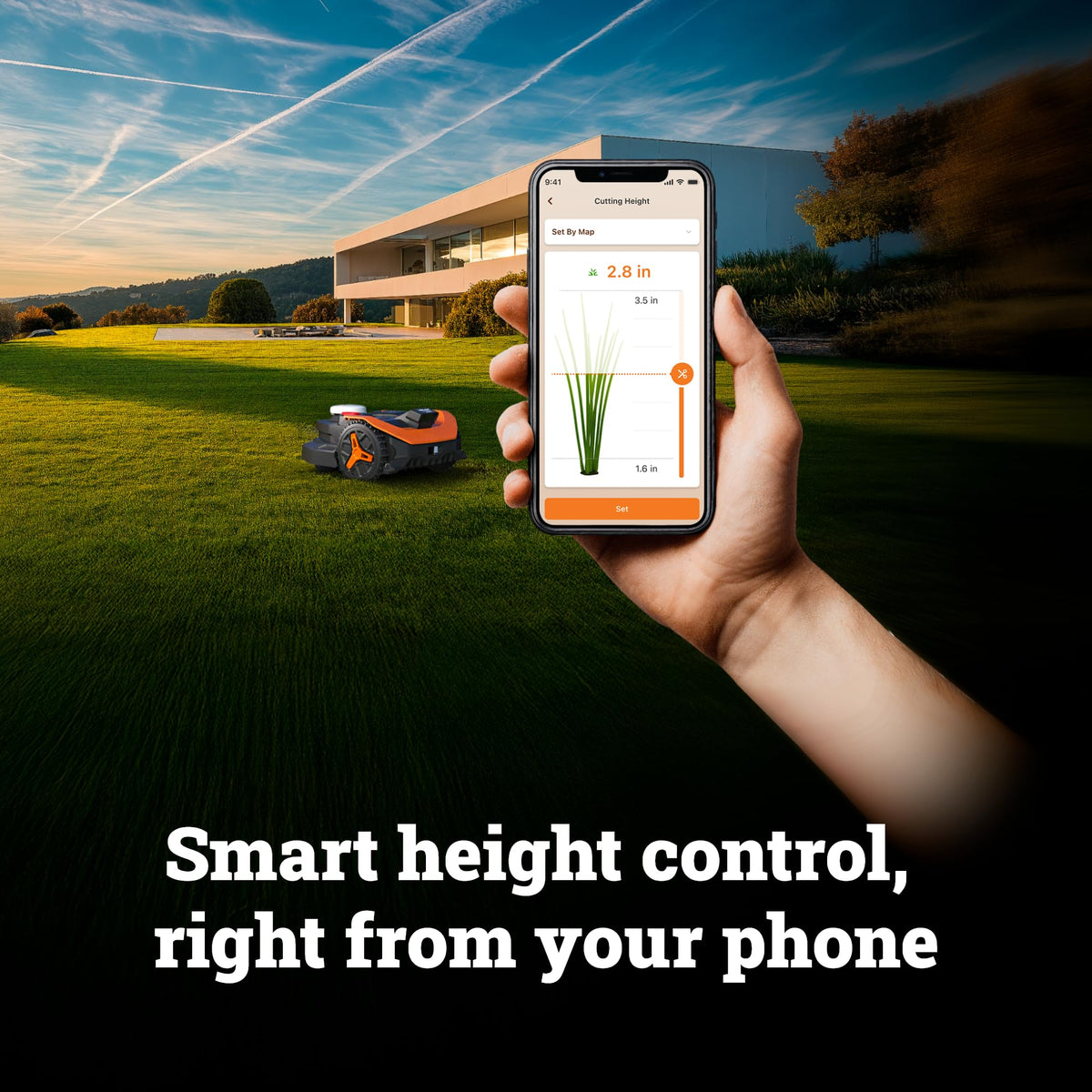 Landroid Vision Cloud Robot Lawn Mower, No Perimeter Wire Robot Mower for 1/2 Acre, WR320 + Lawn Mower Garage, WA0828 + Long-Life Robotic Lawn Mower Blades, WA0720