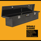 Northern Tool Slim Low Profile Crossover Truck Tool Box - Aluminum, Gloss Black, Paddle Latches, 69in. x 12in. x 13in., Model# 36212712