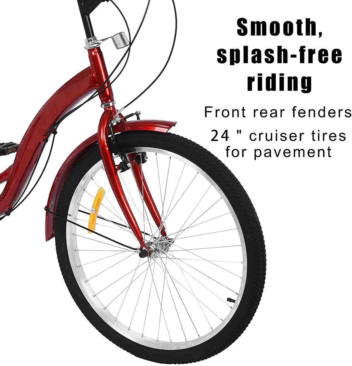 Micozy Adult Tricycle Adult Tricycles Trike Tricycle 24 inch 3 Wheeled Bikes Three Wheeled Bike MTB Tricycle Three Wheel Cruiser Bike with LarBasket 7-Speed, for Adult Seniors Elderly [US in Stock]