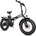 Heybike Mars Electric Bike Foldable 20" x 4.0 Fat Tire Electric Bicycle with 500W Motor, 48V 12.5AH Removable Battery,  7-Speed and Dual Shock Absorber for Adults