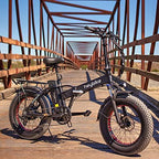 Heybike Mars Electric Bike Foldable 20" x 4.0 Fat Tire Electric Bicycle with 500W Motor, 48V 12.5AH Removable Battery,  7-Speed and Dual Shock Absorber for Adults
