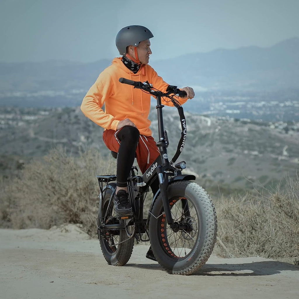 Heybike Mars Electric Bike Foldable 20" x 4.0 Fat Tire Electric Bicycle with 500W Motor, 48V 12.5AH Removable Battery,  7-Speed and Dual Shock Absorber for Adults