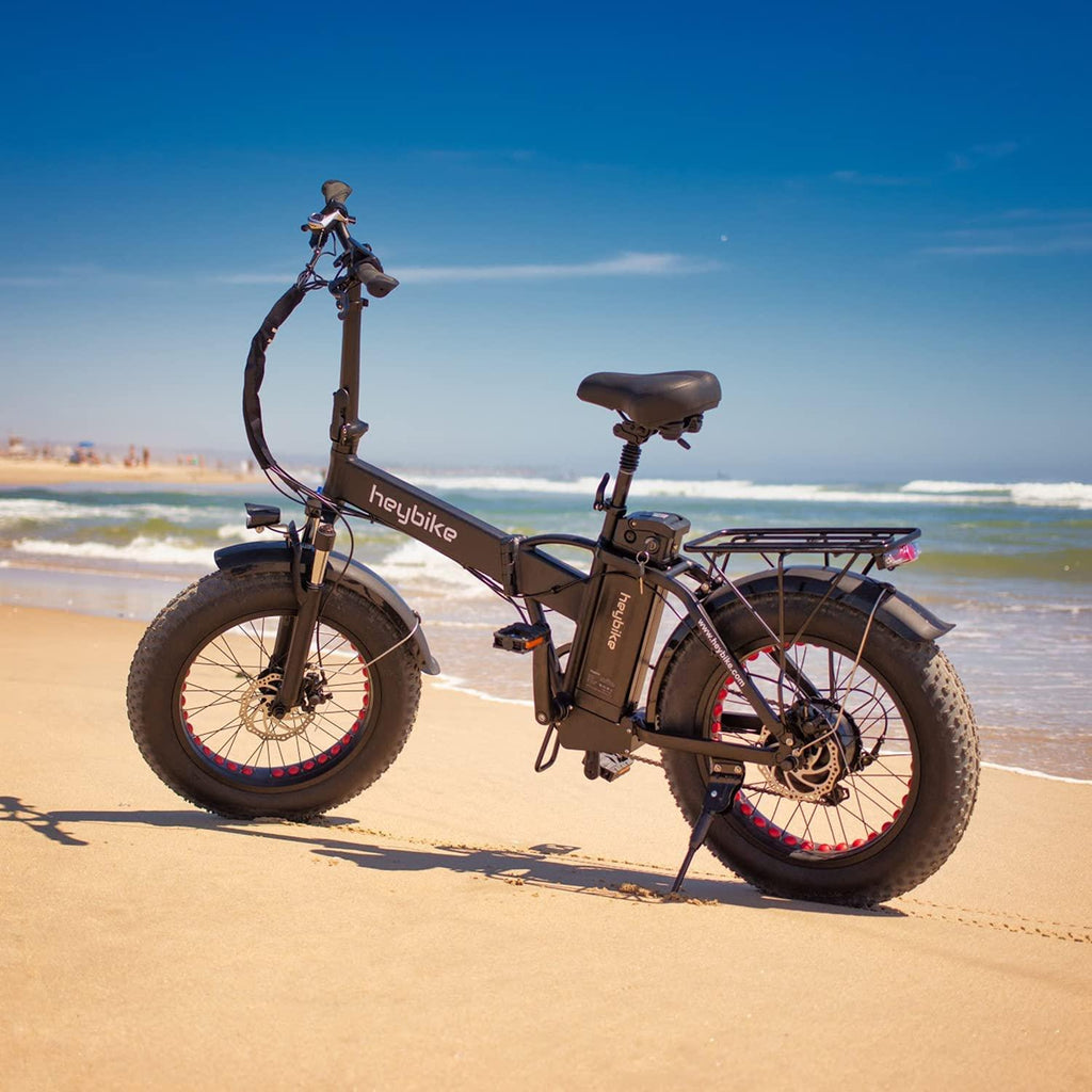Heybike Mars Electric Bike Foldable 20" x 4.0 Fat Tire Electric Bicycle with 500W Motor, 48V 12.5AH Removable Battery,  7-Speed and Dual Shock Absorber for Adults