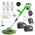 21V Electric Weed Wacker Cordless Weed Wacker with 2 x 4.5Ah Batteries, 960W Brushless Motor Weed Eater, 4-in-1 Multifunctional Grass Trimmer Lawn Tool Cordless Cutter Mower, Garden Gifts