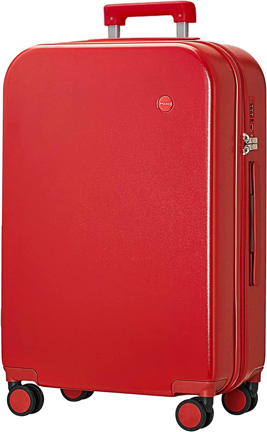 Suitcase Luggage with Spinner Wheels, Mixi Hardside Rolling Suitcase PC with Cover &amp; TSA Lock Lightweight Travel Case