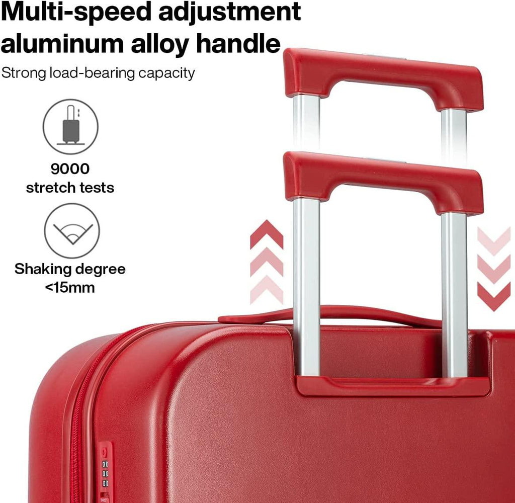 Suitcase Luggage with Spinner Wheels, Mixi Hardside Rolling Suitcase PC with Cover &amp; TSA Lock Lightweight Travel Case