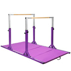 Horizontal Train Bar W/ 4'x8'x2'' Gymnastics Mat Folding Panel Exercise Fitness