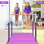 Horizontal Train Bar W/ 4'x8'x2'' Gymnastics Mat Folding Panel Exercise Fitness