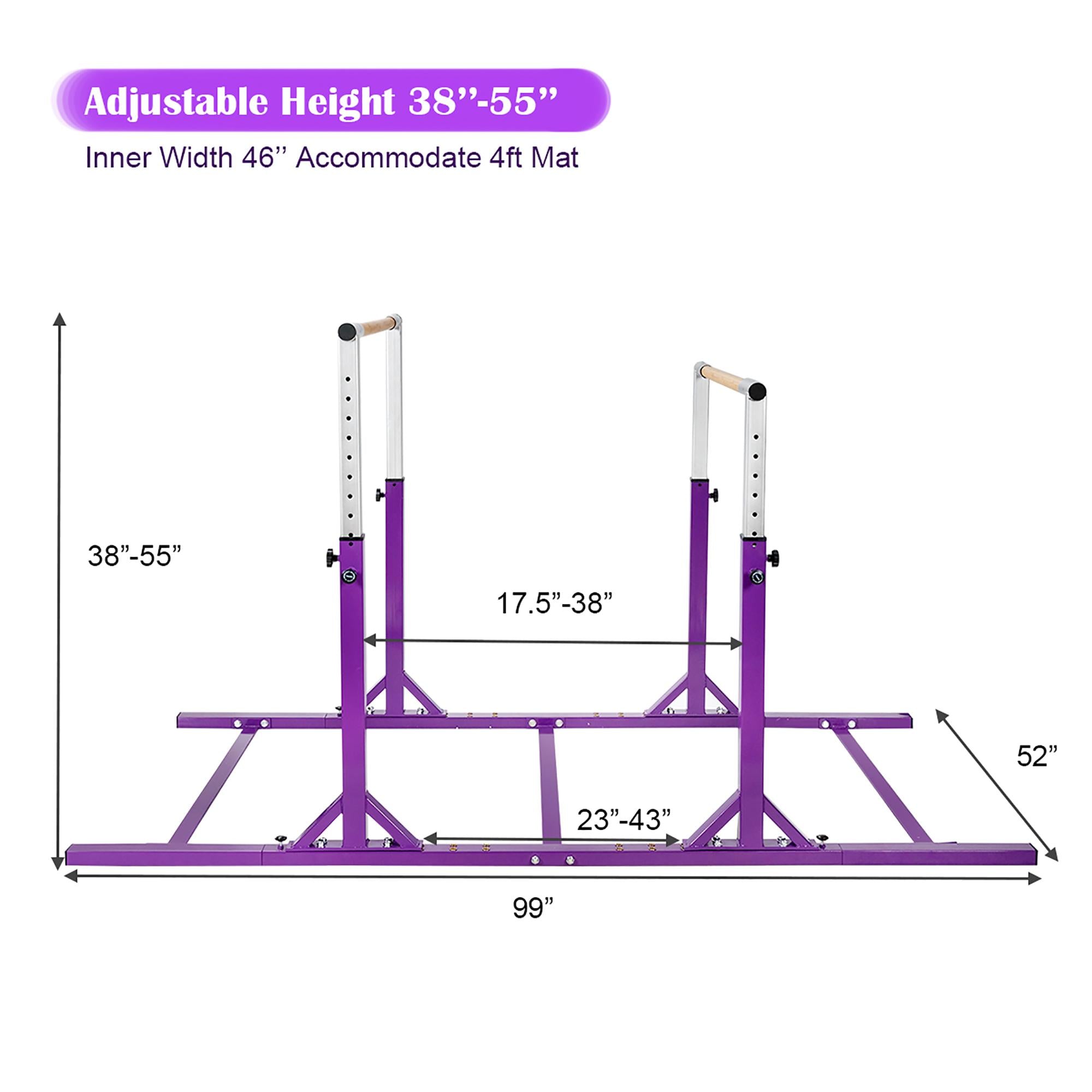 Horizontal Train Bar W/ 4'x8'x2'' Gymnastics Mat Folding Panel Exercise Fitness